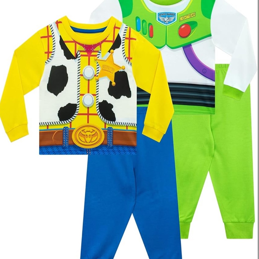 Disney Toy Story Kids Pajama Set - Yellow, Green, Blue